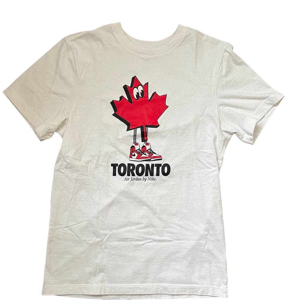 Rare Air Jordan by Nike Toronto maple leaf wearing Jordan 1’s tee